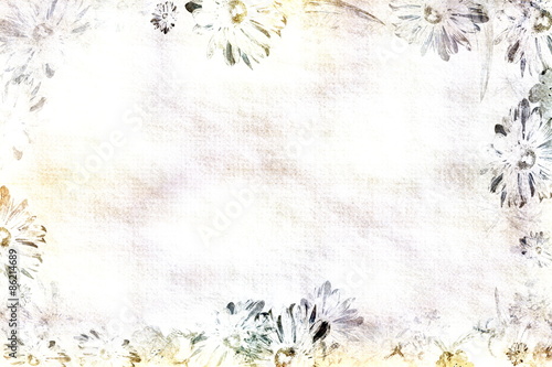 Briefpapier Mit Hand Gezeichneten Aquarell Blumen Auf Hintergrund