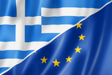 Greece And Europe Flag