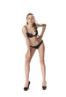 © Andrey_Arkusha - Full length portrait of a beautiful young model in black bikini