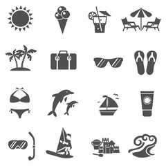 Sticker - Summer And Travel Icons Set