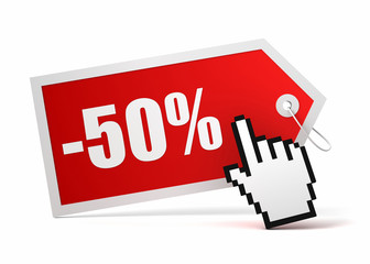 Sticker - fifty percent off sale