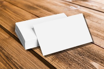 Canvas Print - Card, business, stacked.