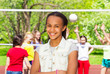 © Sergey Novikov - African girl on playground during volleyball game