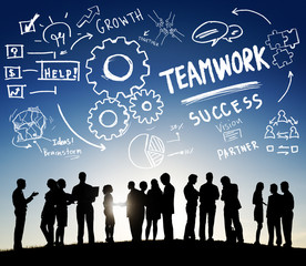 Teamwork Team Collaboration Connection Togetherness Unity Concep