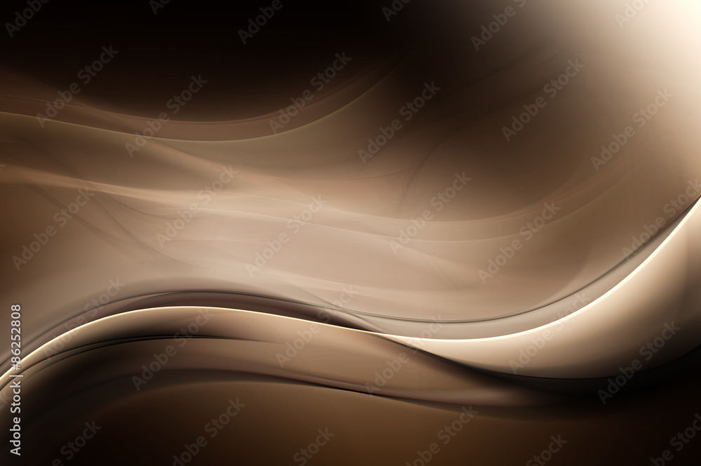 Brown Dark Light Abstract Waves Background Stock Illustration | Adobe Stock