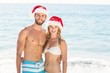 © WavebreakMediaMicro - happy couple with Christmas hat