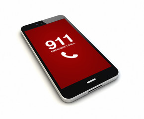 Canvas Print - smartphone emergency call render