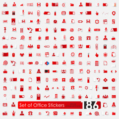 Wall Mural - Set of office stickers