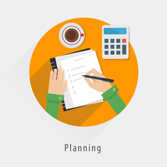 planning - flat vector illustration