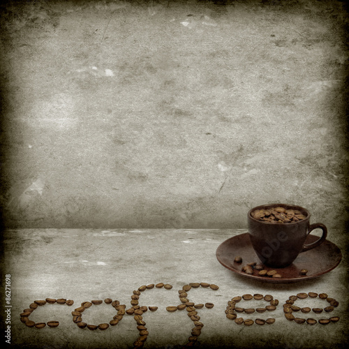 Naklejka na szybę Vintage coffee background