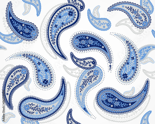 Obraz w ramie Seamless Pattern / paisley