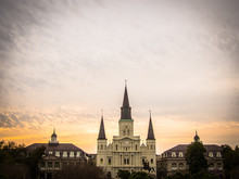 St. Louis Cathedral At Sunset In New Orleans