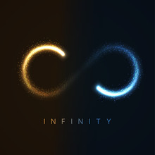 Vector Illustration Of Gold Infinity