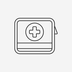 Canvas Print - First aid kit line icon