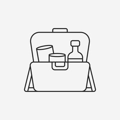 Sticker - First aid kit line icon