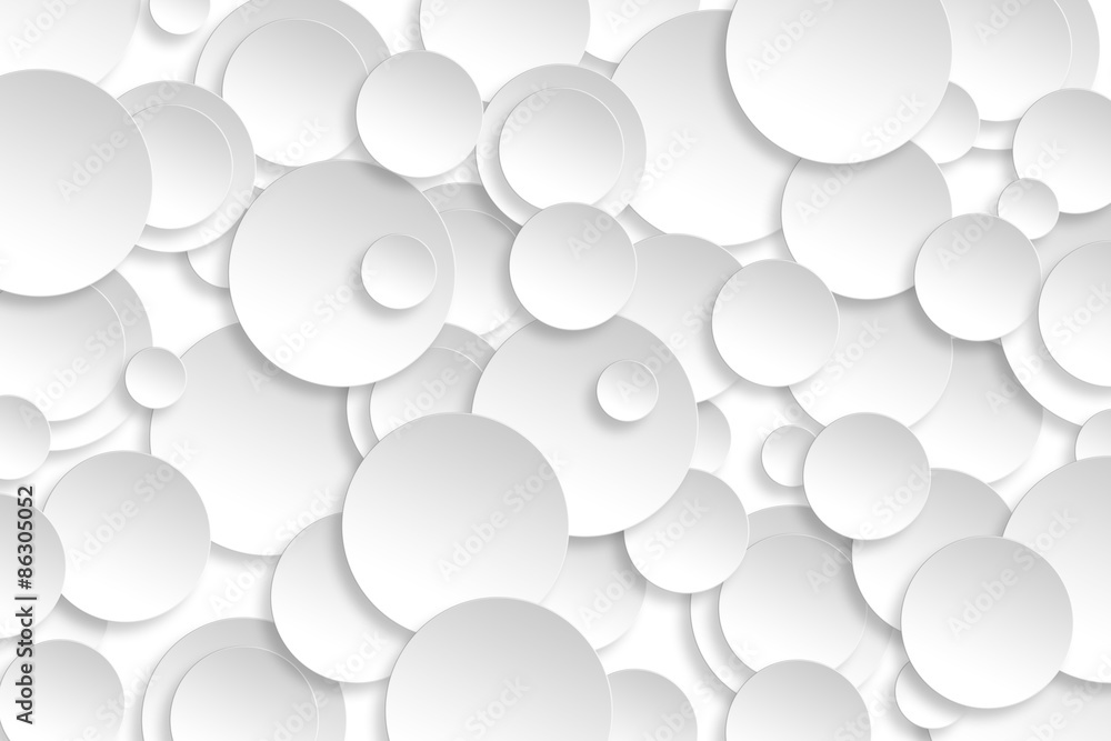Obraz na płótnie Abstract paper circle design silver background texture. w salonie