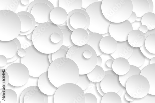 Fotografie, Obraz Abstract paper circle design silver background texture.