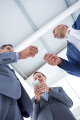 Wall Mural - Business colleagues having conversation