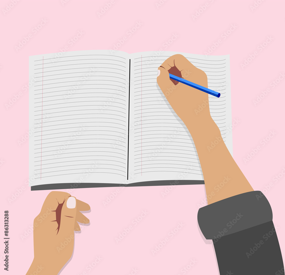 Hand Writing Image Vector File Writing hand Stock Vector | Adobe Stock