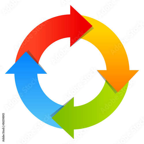 4 part arrow wheel chart Stock Vector Adobe Stock