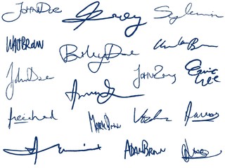 handwritten signatures