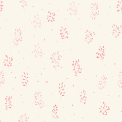 Poster - Seamless pattern with watercolor flowers