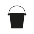 The bucket icon. Pail and bucketful symbol. Flat