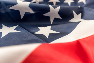 Close up american flag background