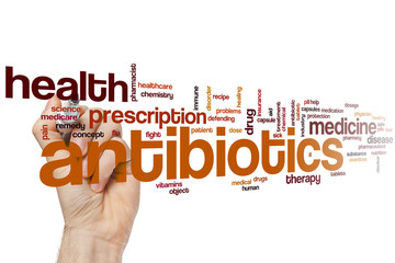 Wall Mural - Antibiotics word cloud