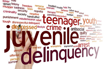 juvenile delinquency word cloud