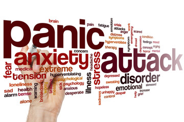 Sticker - Panic attack word cloud