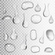 © Olga Moonlight - Transparent gray drops. Transparency only in vector file