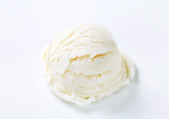 Canvas Print - Scoop of white yogurt ice cream