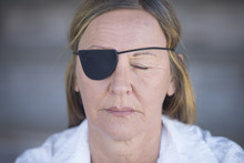Mature Woman With Eye Patch Portrait