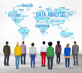 Wall Mural - Data Analysis Analytics Comparison Information Networking Concep