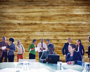 Canvas Print - Business People Discussing Work Communication Concept