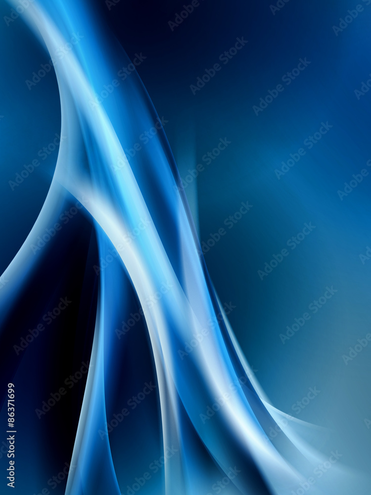 Elegant Blue Modern Abstract Waves Background - obrazy, fototapety, plakaty 
