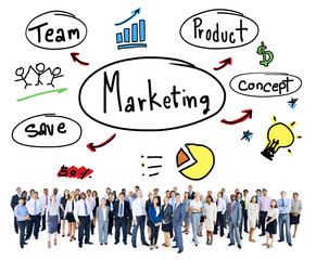 Poster - marketing strategy team business commercial advertising concept