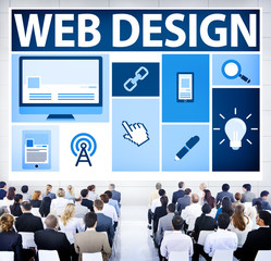 Poster - web design development style ideas interface concept