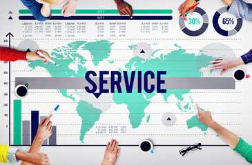 Wall Mural - Service Customer Satisfaction Assistance Support Concept