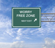 Road Sign to worry free zone