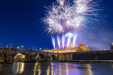 Fireworks at Castel Sant'Angelo in Rome