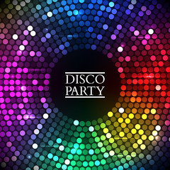 colorful disco lights. vector