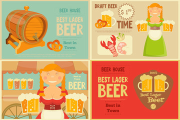 Wall Mural - Beer Posters Set