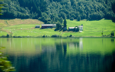 Wall Mural - Norwegian house hytte in the mountains