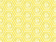 Stylized bee honeycombsgeometric seamless pattern