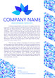 Water Design Blue Palette Company Letter Template