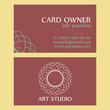 Retro Art Studio Business Card Template