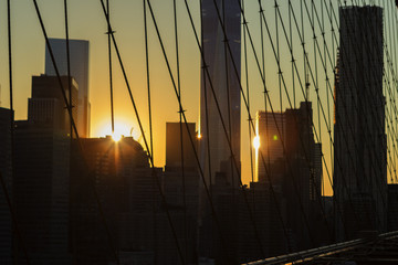 Wall Mural - New York City at sunset.