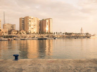 Canvas Print - Malaga port, Spain